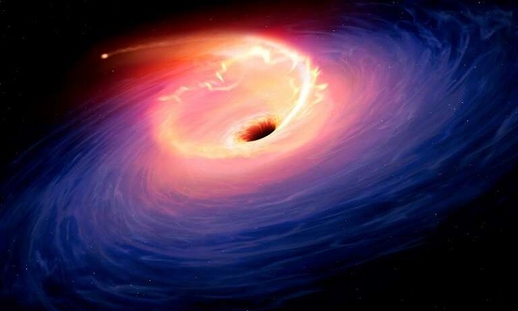A black hole projected a huge bubble of hot gas up to thousands of light years