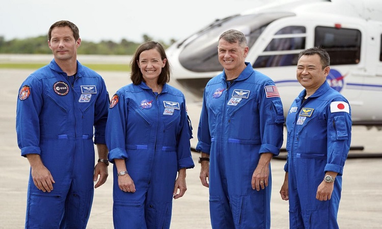 Astronauts who will travel to the International Space Station arrive in Florida